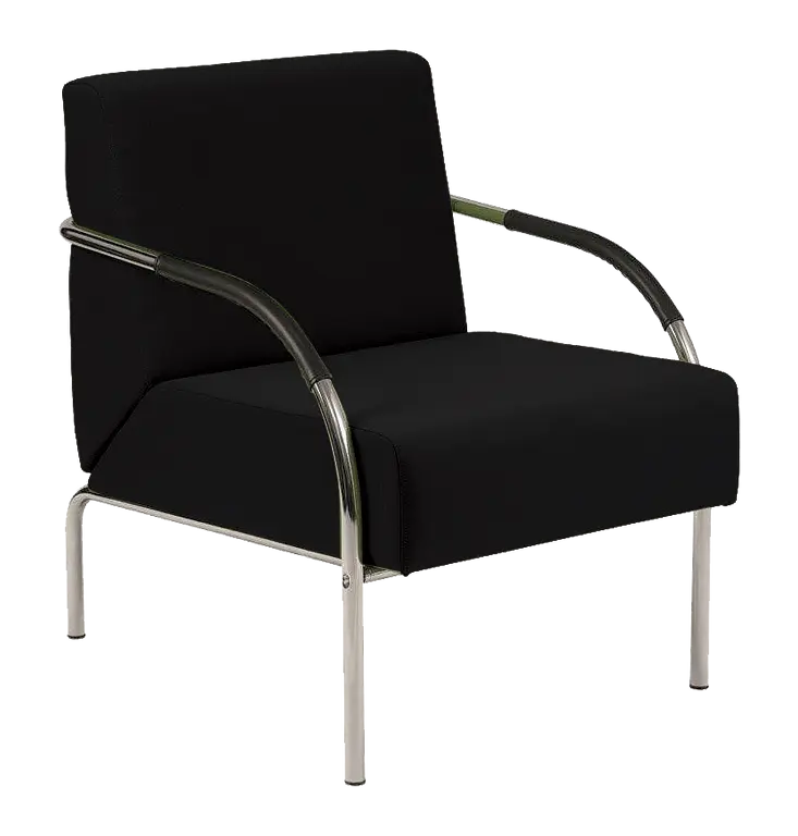 SPA 1 chrom,  látka BONDAI BN7 (8033) - látka černá